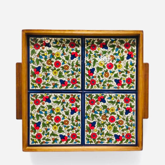 4 Tile Serving Tray image 0