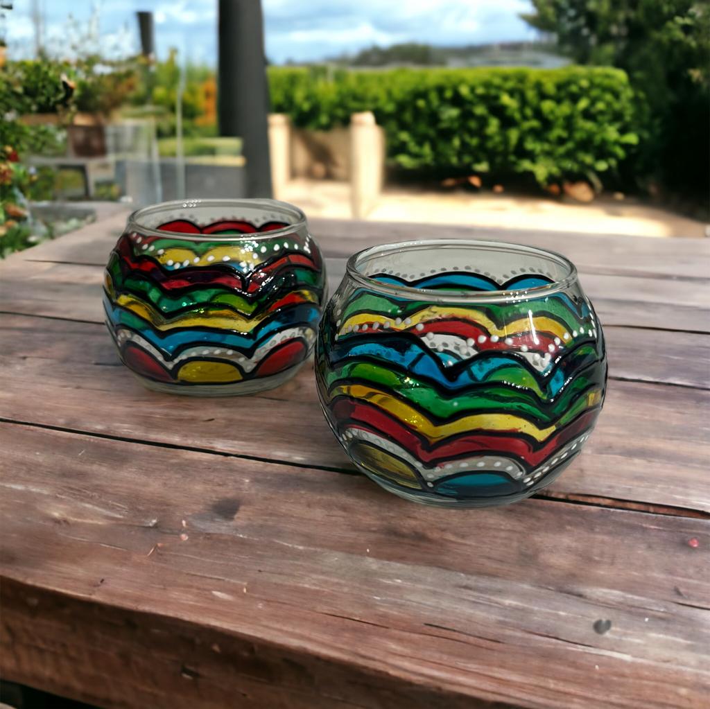 Stained Glass Candle Holder image 1