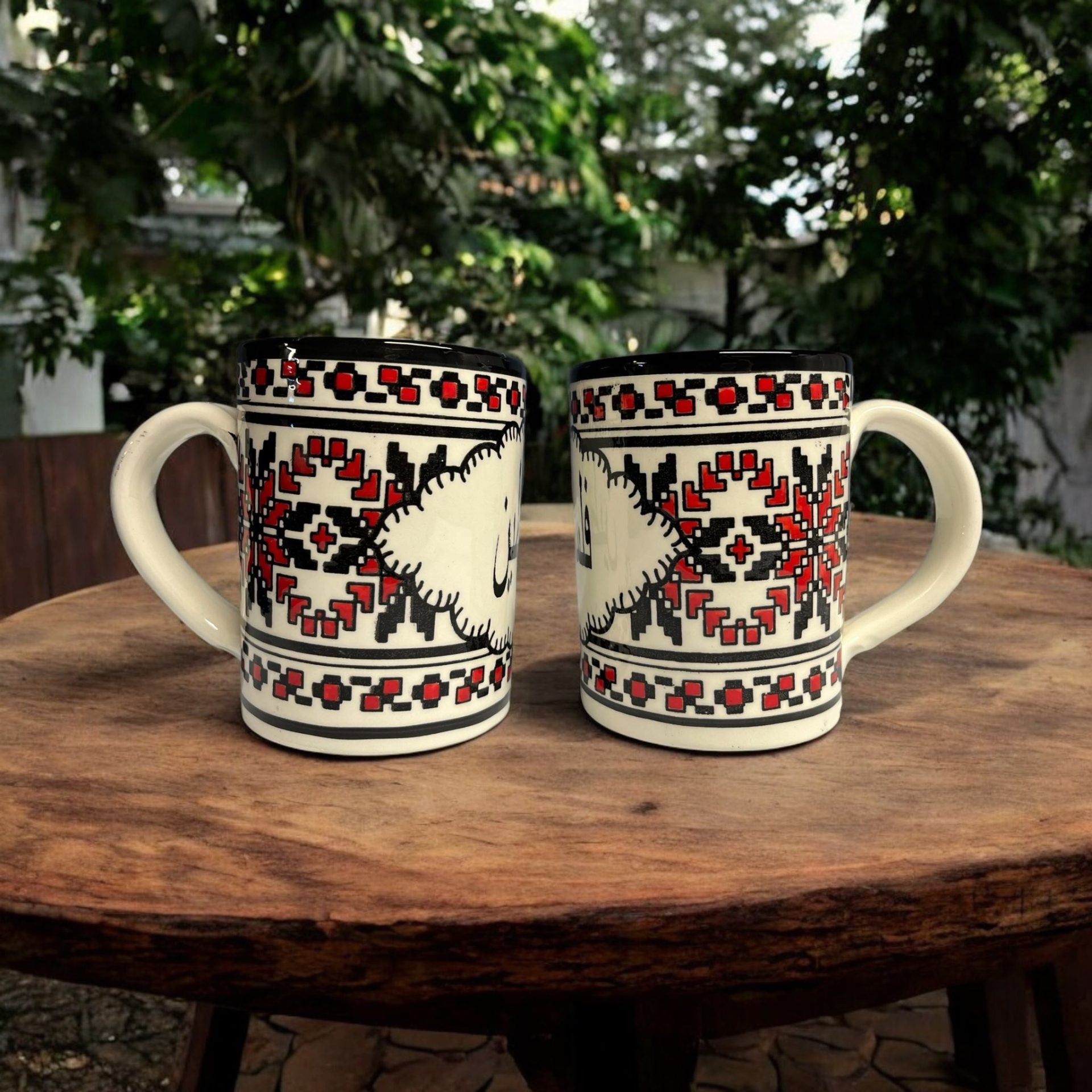 Hand-stitched pattern Mug 10 Oz image 3