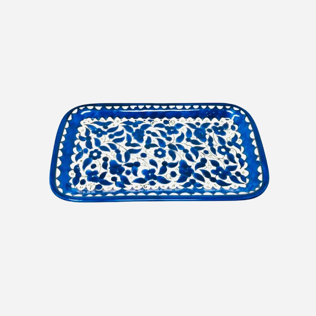 Rectangular Serving Platter - Blue-White image