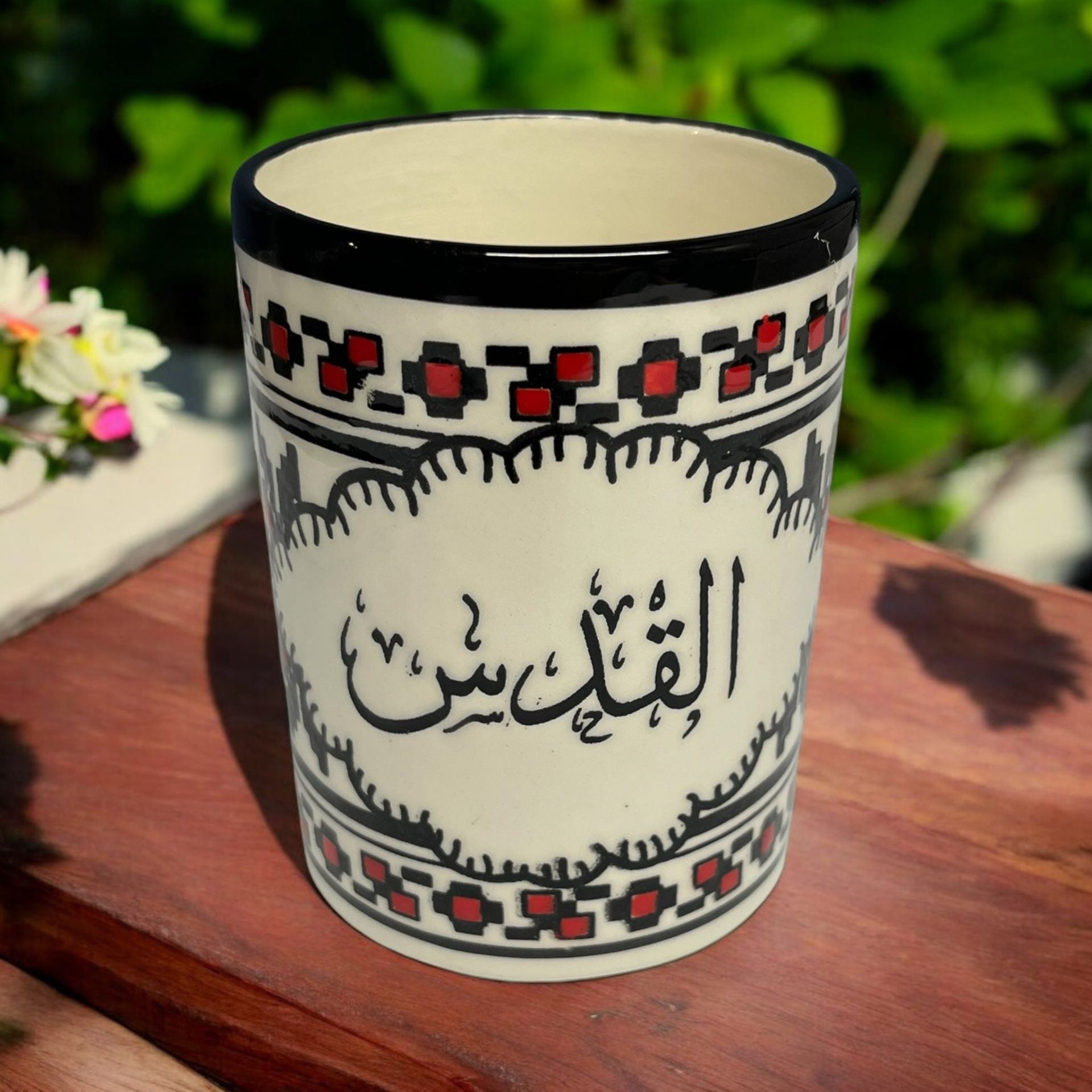 Hand-stitched pattern Mug 10 Oz image 1