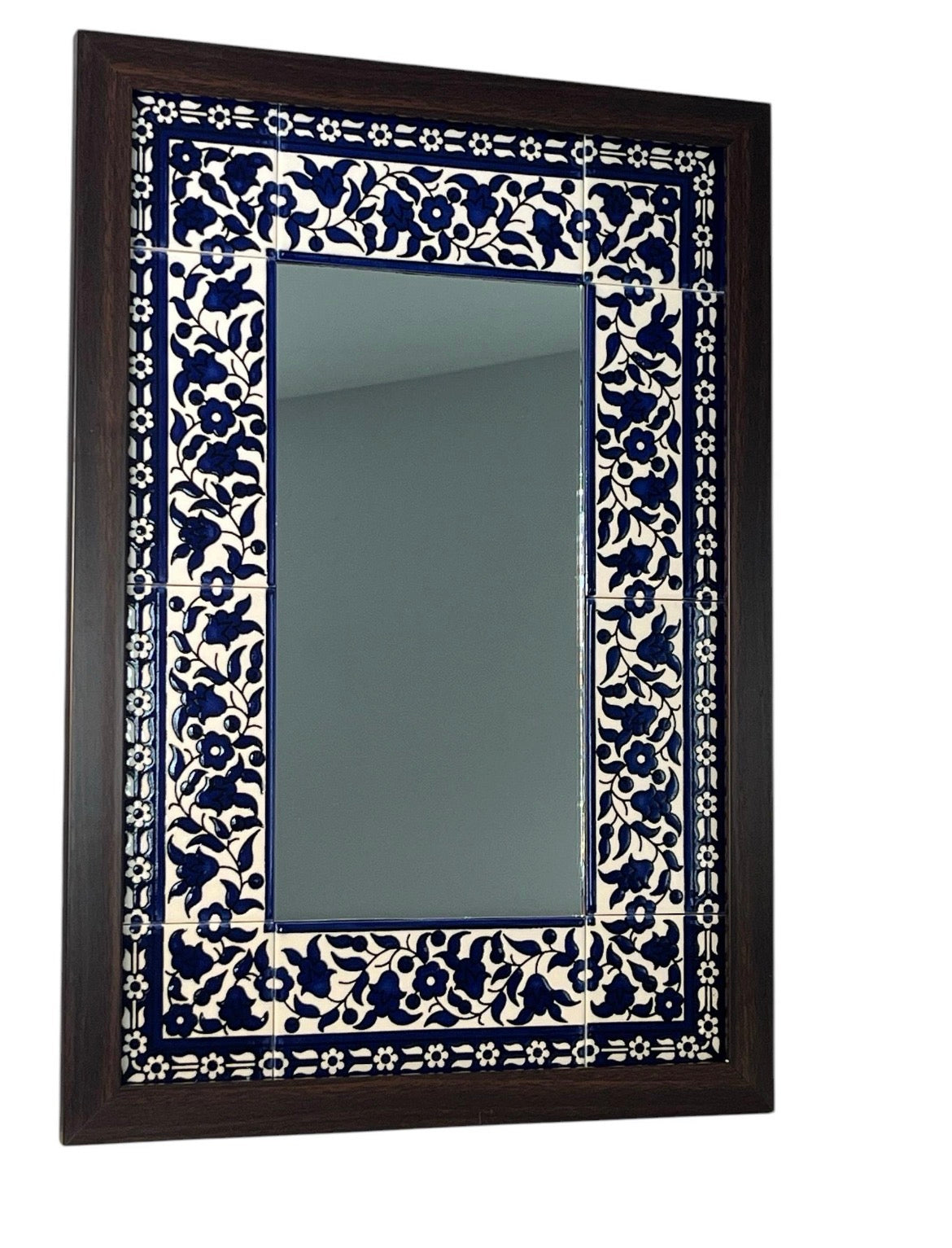 Hand Painted Tile Inlaid Mirror 14x19