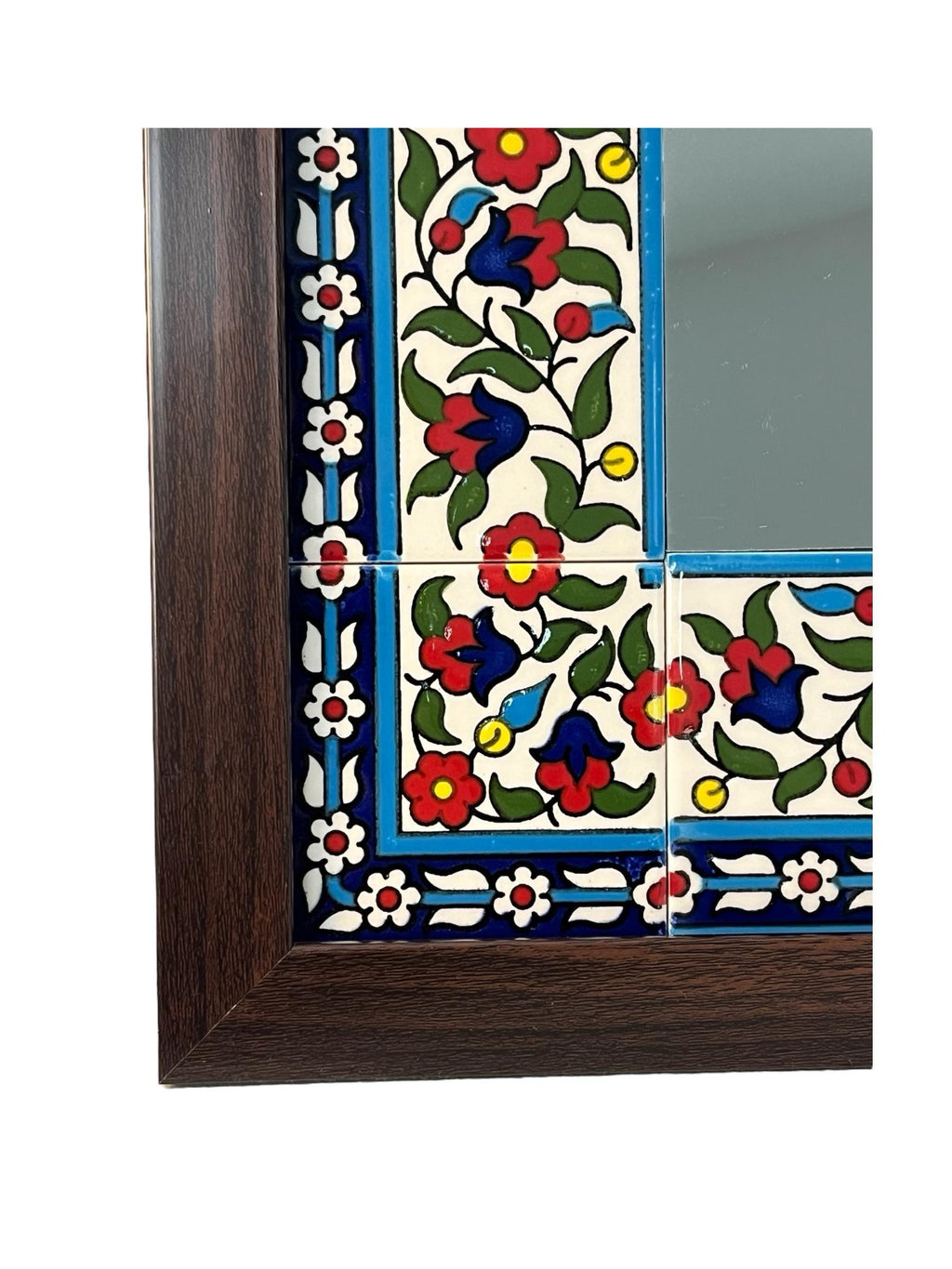 Hand Painted Tile Inlaid Mirror 14x19