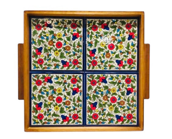 4 Tile Serving Tray/Charcuterie Board image 1