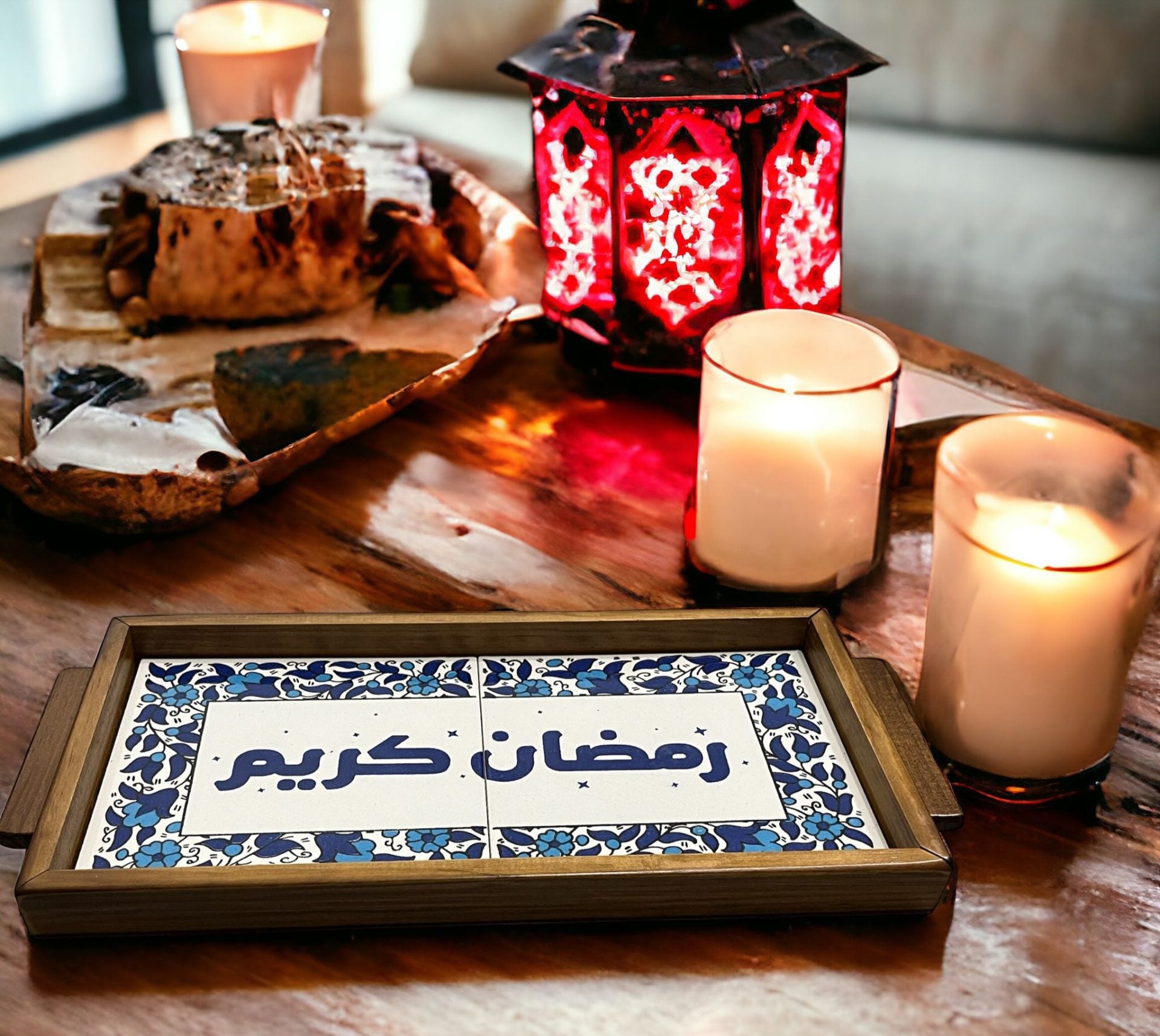 Ramadan wooden tray 5x11 image 0