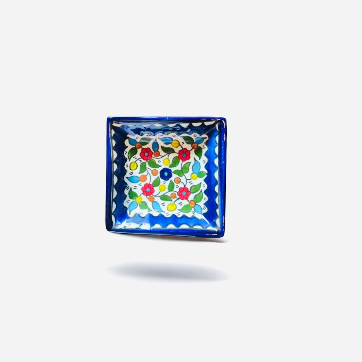 Square Plate (Small 4*4) - Floral Color image