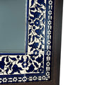 Hand painted tile inlaid mirror 14x14 image 1