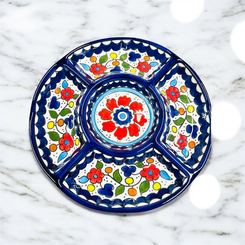 Sectioned platter 24 x 24 Cm - Floral image