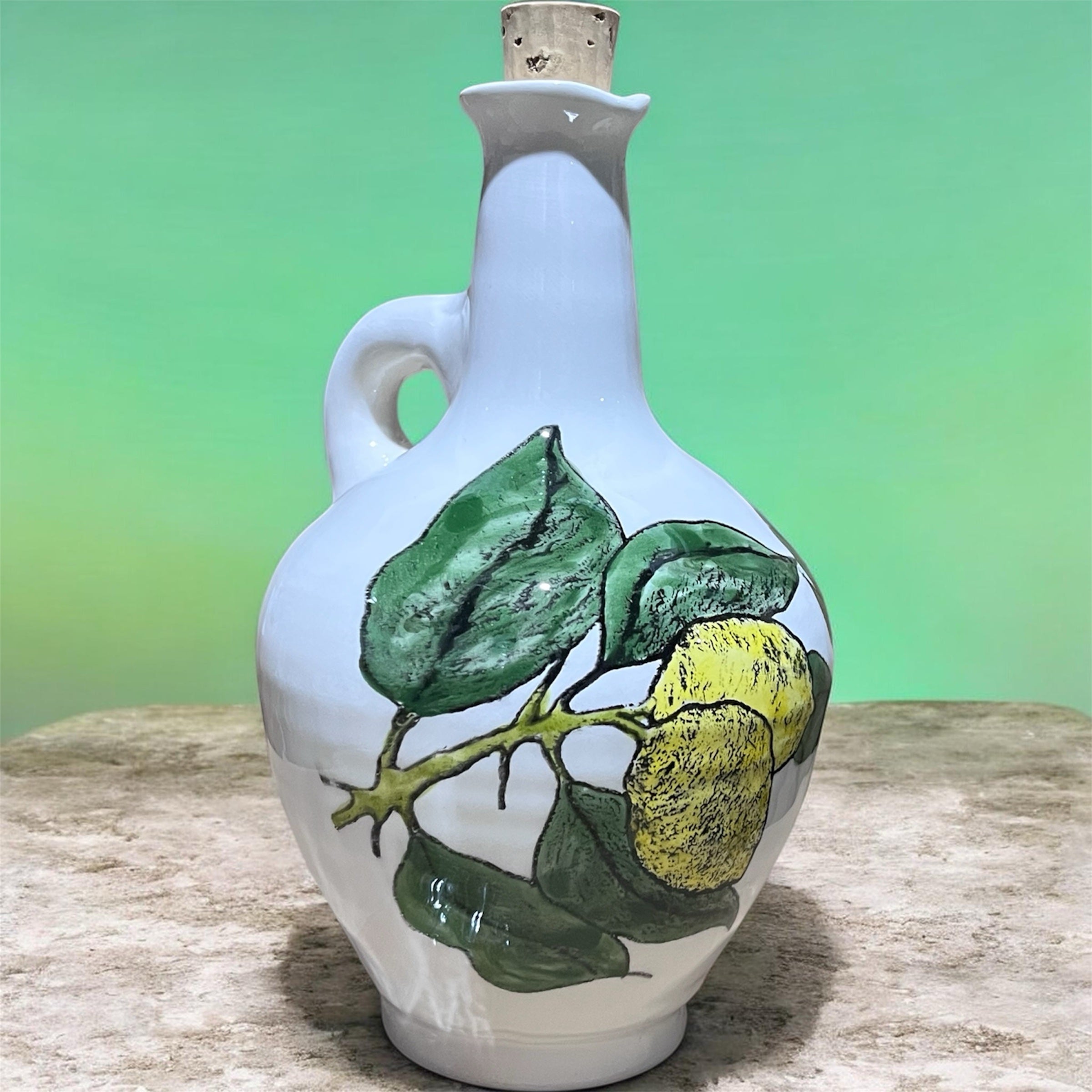 Lemon motif round oil dispenser image 0