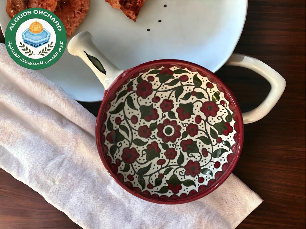 Personal Serving Platter - Floral Red image