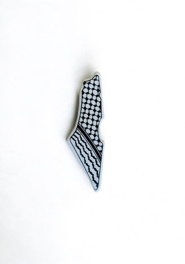Magnet Palestinian Map - Keffiyeh Map image