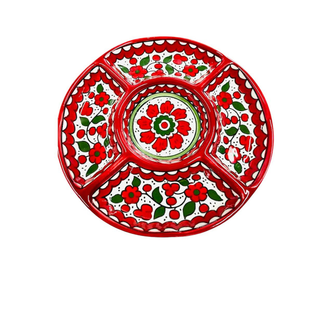 Sectioned platter 24 x 24 Cm - Red image